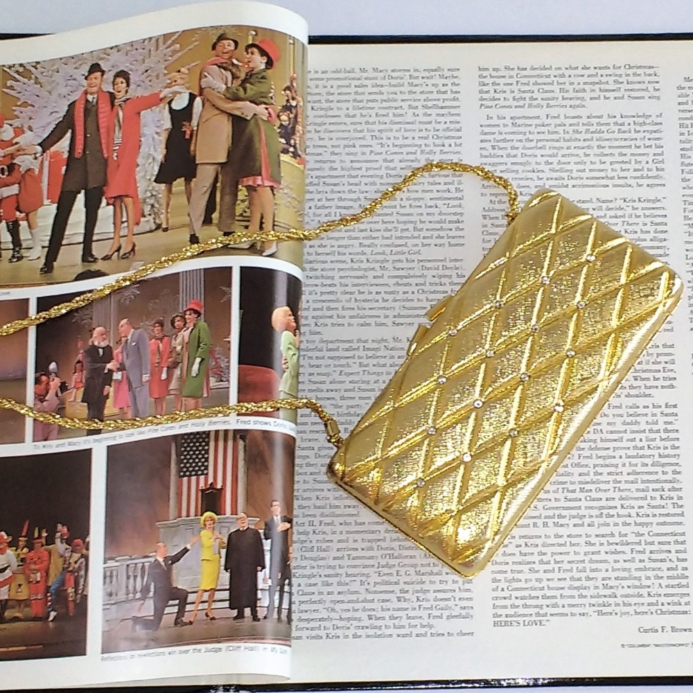 *Fabrizio Verniani gold-tone metal hard case crystal clutch - Picture 4 of 8